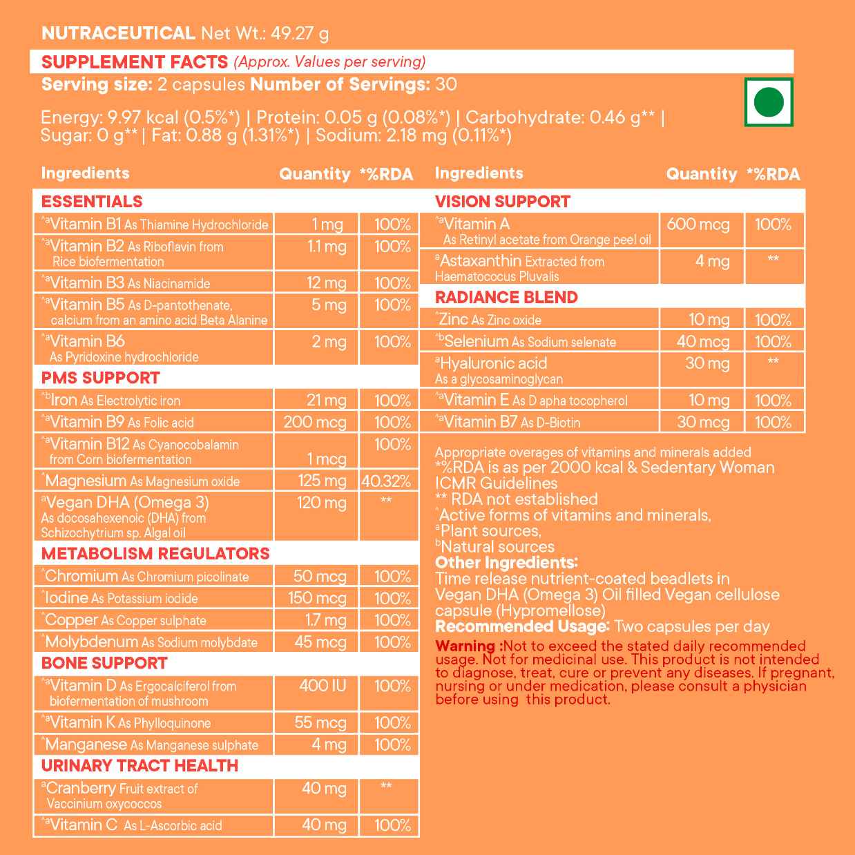 Wellbeing Nutrition Slow | Multivitamin for Her