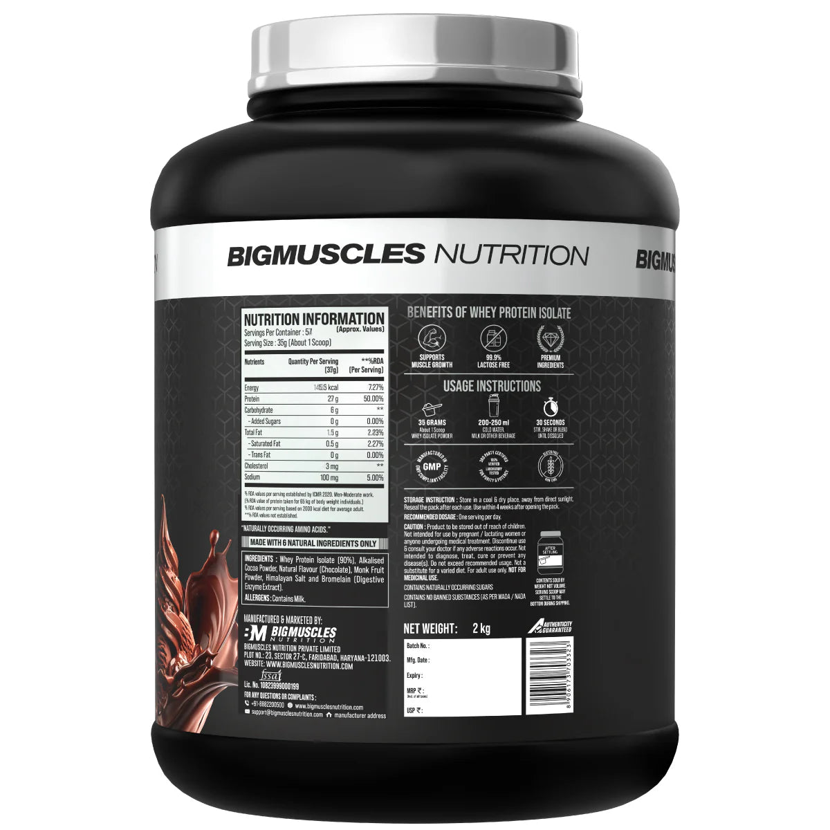 Bigmuscles Clean Protein | 100% ISOLATE