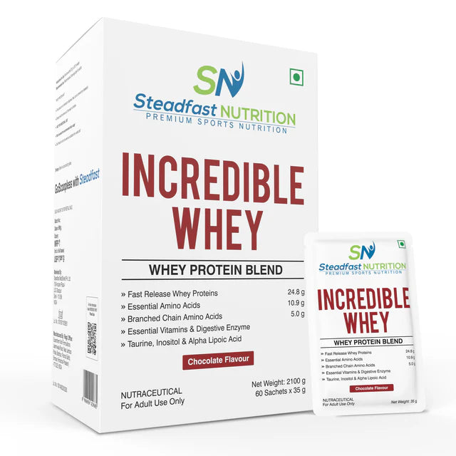 steadfast nutrition Whey Protein Blend of Whey Concentrate & Whey Isolate with 24.8g Protein Per Serving