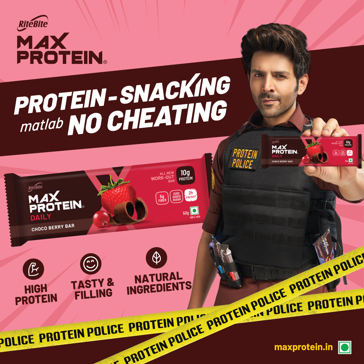 RiteBite Max Protein Daily Choco Berry Bars