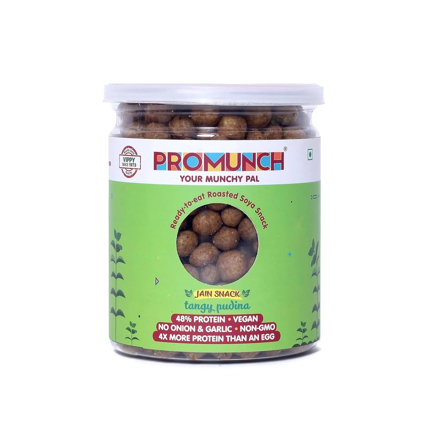 PROMUNCH Roasted Soya Snack Tangy Pudina, 150 gm