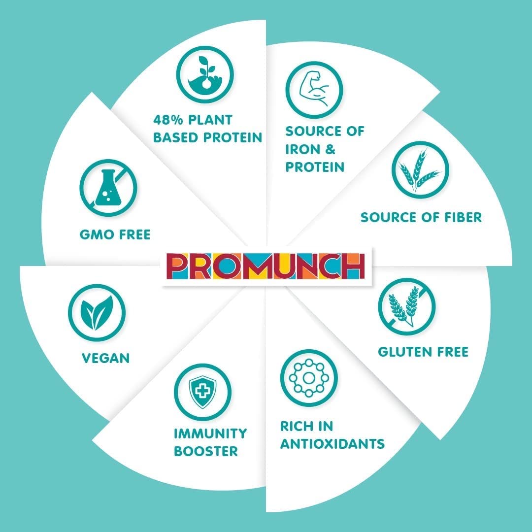 PROMUNCH Roasted Soya Snack Tangy Pudina, 150 gm