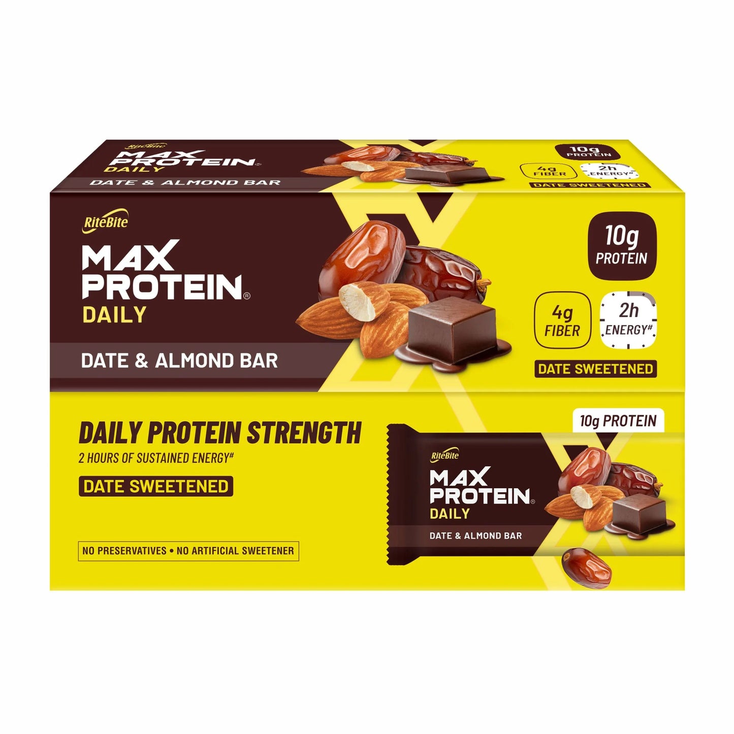 RiteBite Max Protein Daily Date & Almond 10g Protein Bar