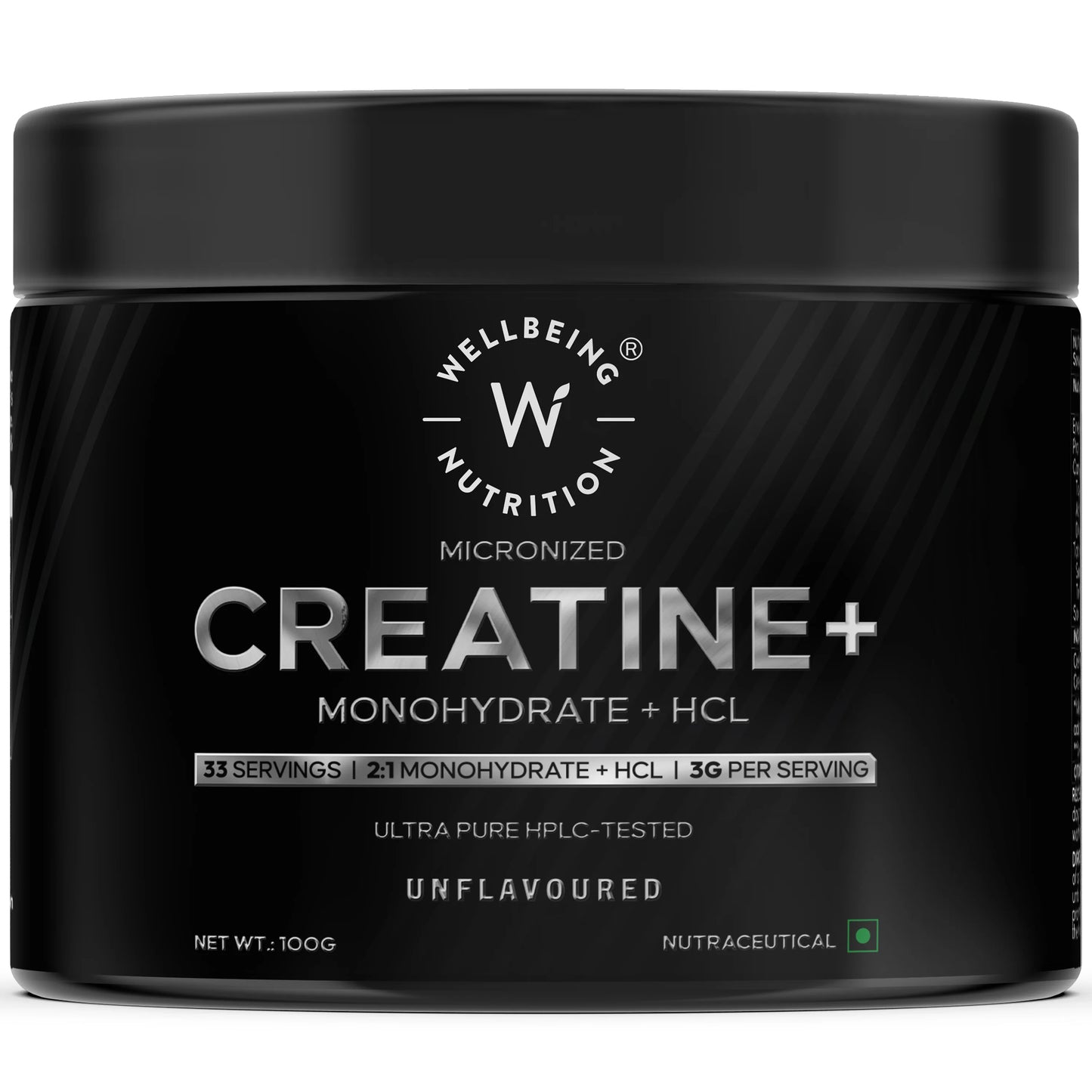 Wellbeing Nutrition 100% Pure Micronized Creatine + Monohydrate + HCL