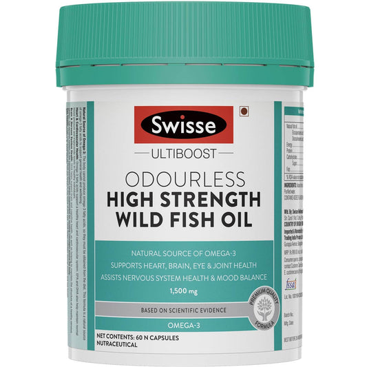 Swisse Ultiboost Odourless Wild Fish Oil 1500mg Omega-3