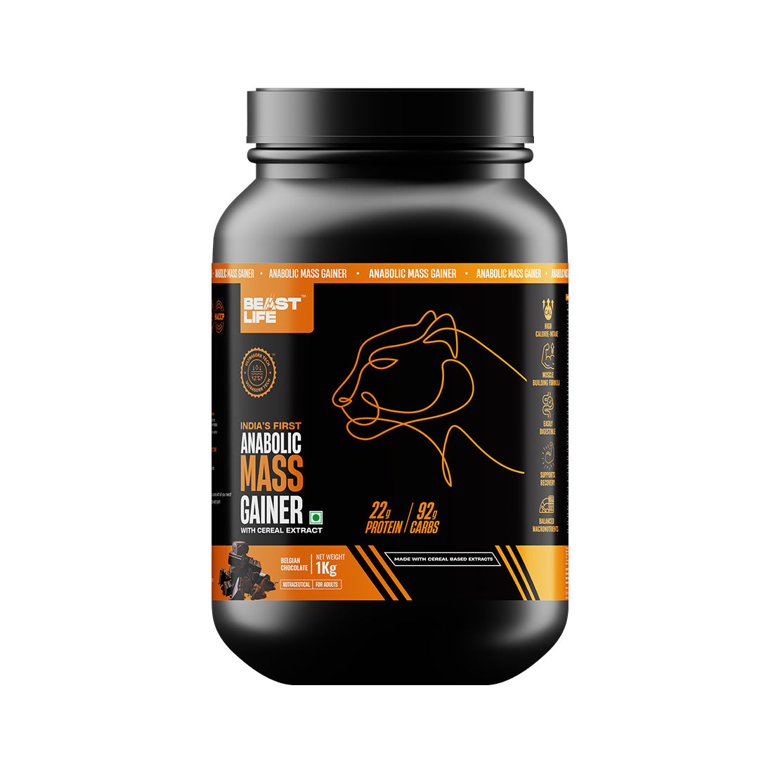BeastLife Anabolic Mass Gainer | Clean Bulk & Muscle Fuel