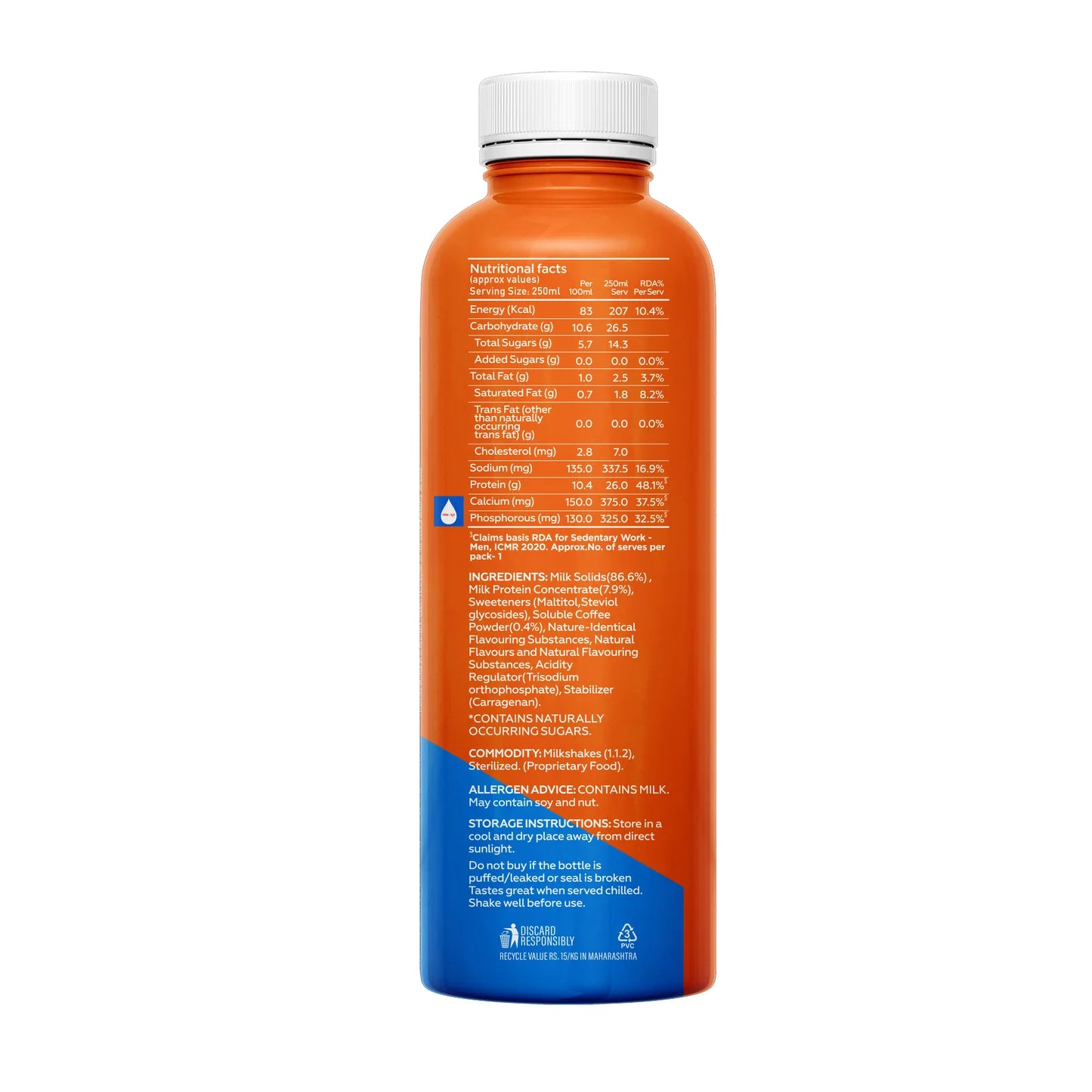 YogaBar 26g Protein Shake - Variety Pack of 24 250ml/bottle