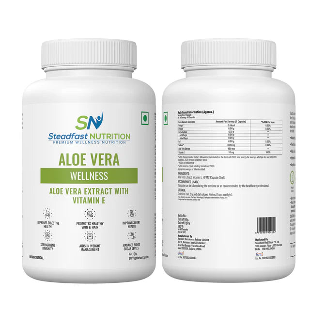 steadfast nutrition Aloe Vera Capsule - Pack of 60 Capsules