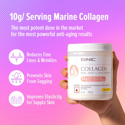 GNC Marine Collagen Powder + Women's Hair, Skin & Nails
