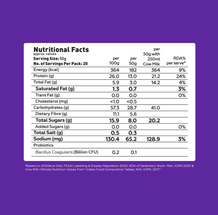 YogaBar 26g High Protein Oats Dark Chocolate