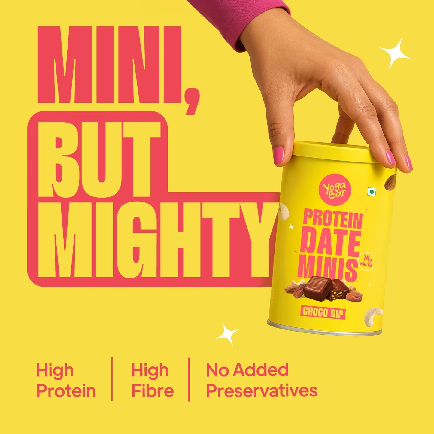 YogaBar Choco Dipped Protein Date Minis - 200g - 10pcs