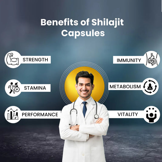 Dr. Morepen Shilajit Resin 15g & Shilajit Capsules-Stamina & Strength Booster/Mineral Rich Endurance Enhancer