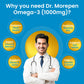 Dr. Morepen Omega-3 Deep Sea Fish Oil 1000mg + Weight Gainer (Pack of 2)