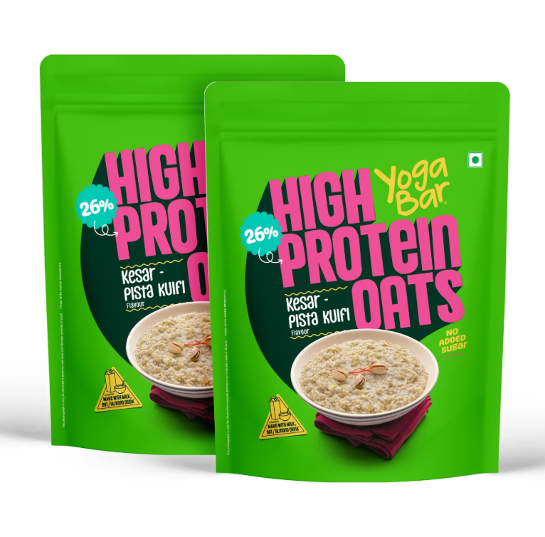 YogaBar 26g High Protein Oats Kesar Pista Kulfi