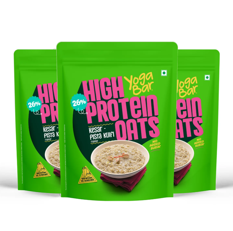 YogaBar 26g High Protein Oats Kesar Pista Kulfi