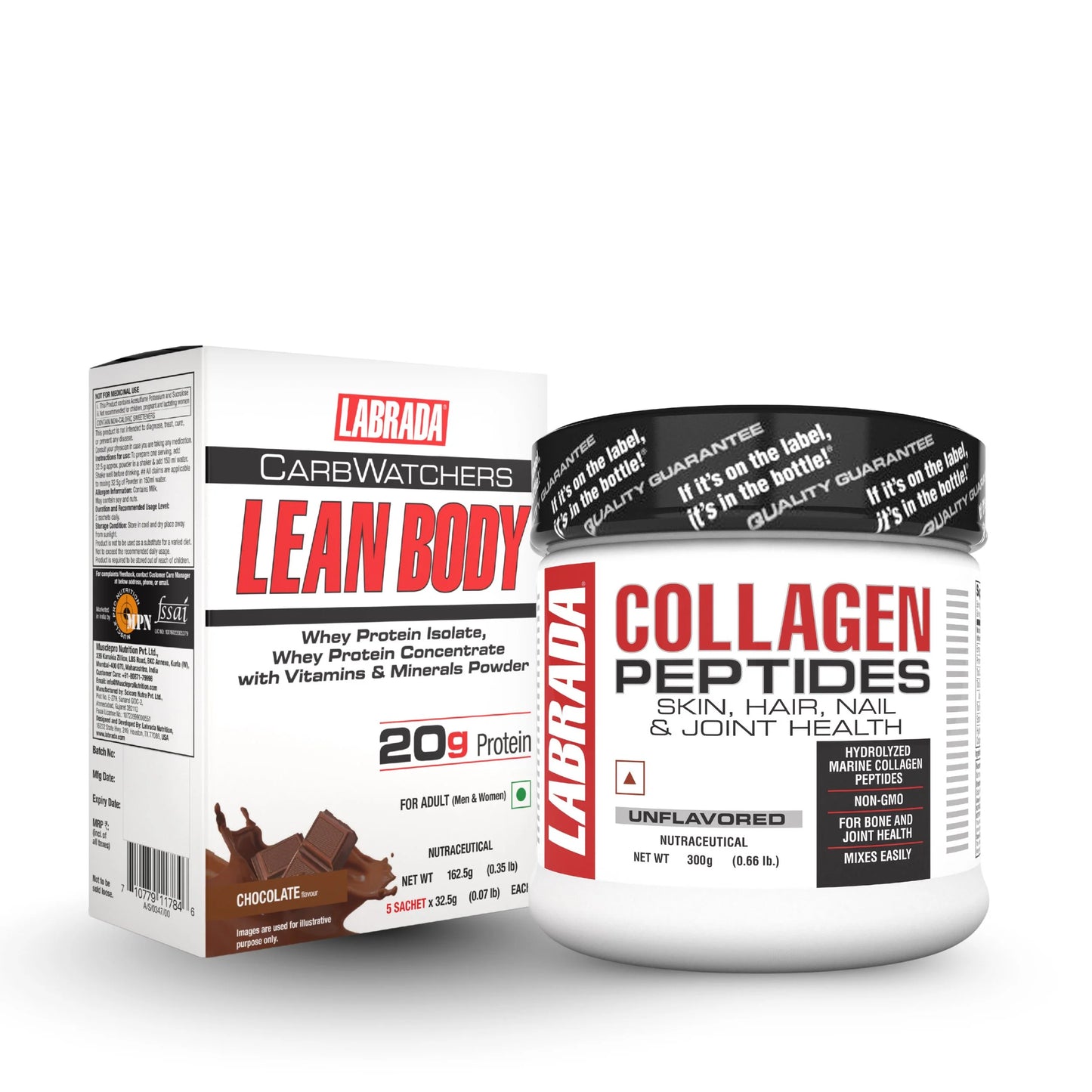 Labrada lean body carb watcher with marine collagen peptides 300g