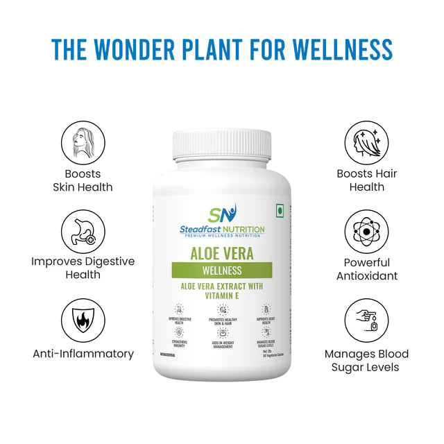 steadfast nutrition Aloe Vera Capsule - Pack of 60 Capsules