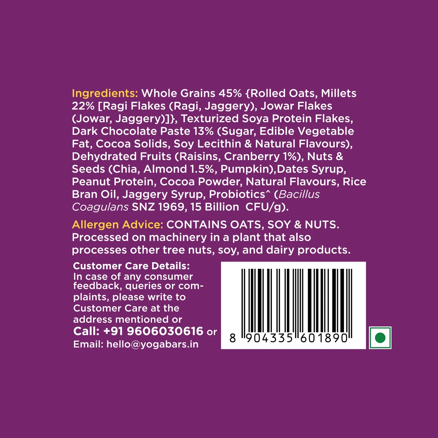 YogaBar High Protein Muesli 850g