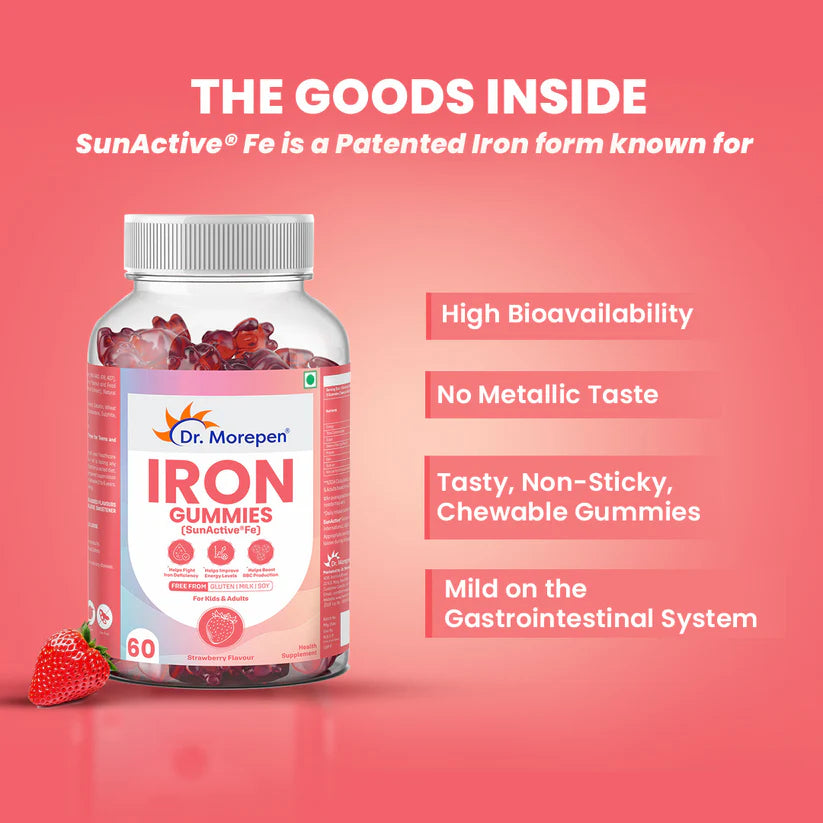 Dr. Morepen IRON GUMMIES - 60 Days Pack