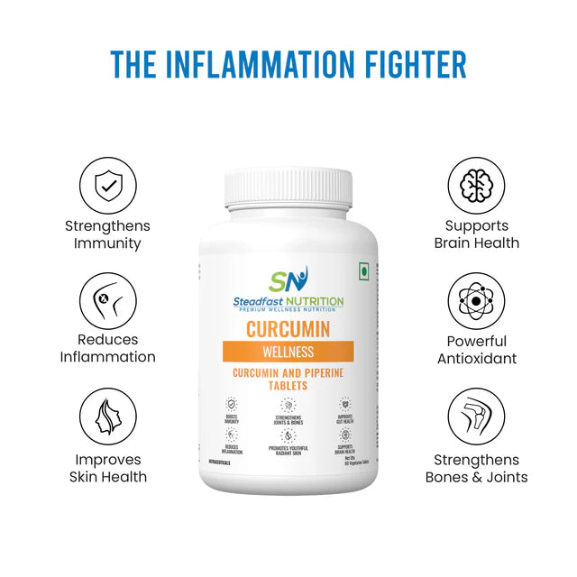 steadfast nutrition Curcumin Tablet - Pack of 60 Tablets