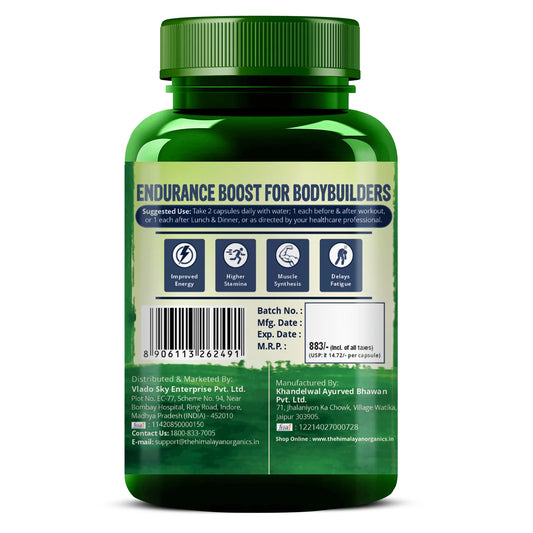 Vlado’s Himalayan Organics Nitric Oxide Supplement with L- Arginine HCL 1400mg w/ Caffeine