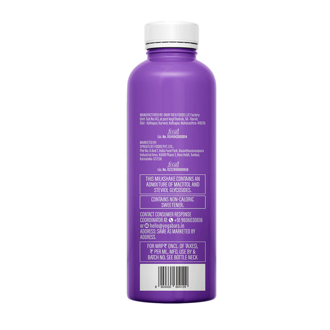 YogaBar 26g Protein Shake Double Chocolate - Pack of 24 - 250ml/bottle