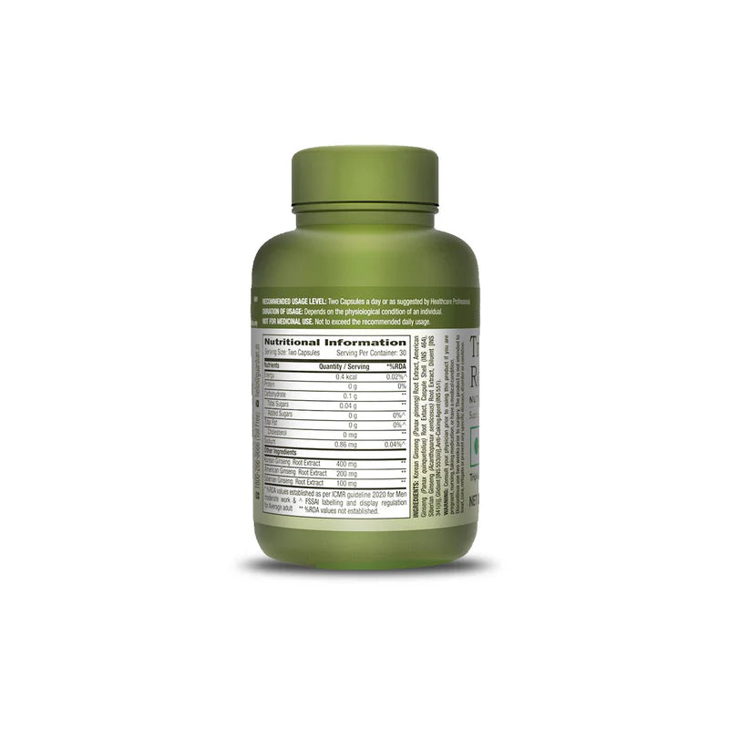 GNC Herbal Plus Triple Ginseng + Pure Himalayan Shilajit Resin