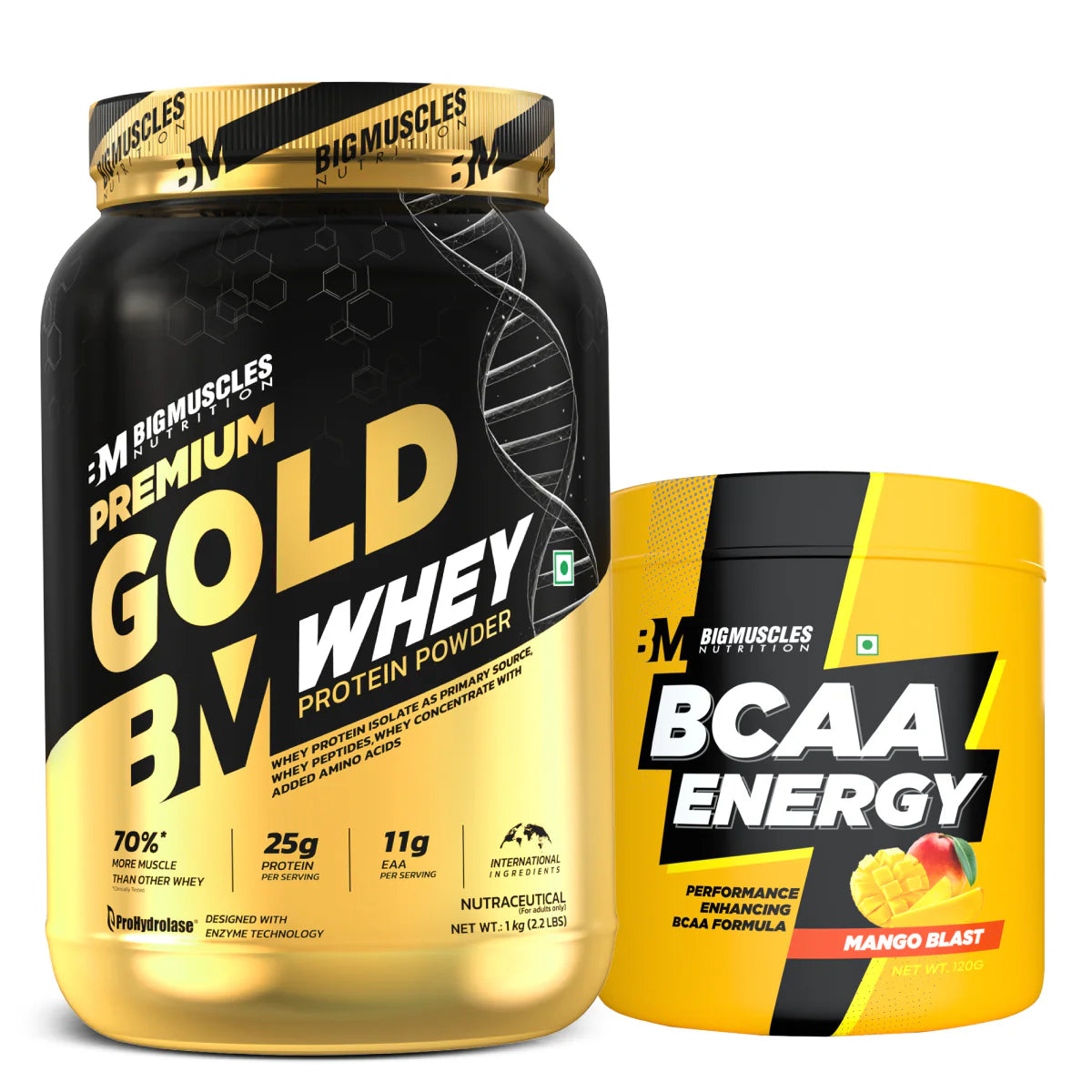 Bigmuscles Premium Gold Whey + BCAA Energy
