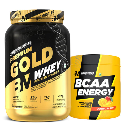 Bigmuscles Premium Gold Whey + BCAA Energy
