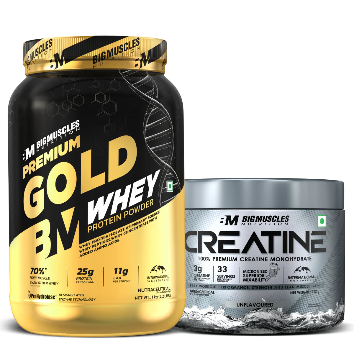 Bigmuscles Premium Gold Whey + Creatine