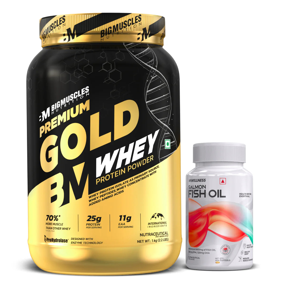 Bigmuscles Premium Gold Whey + Fish Oil