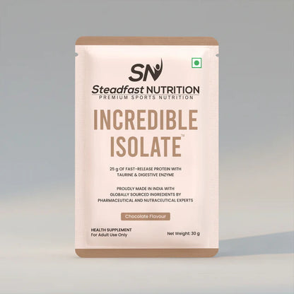 steadfast nutrition Incredible Isolate | Whey Protein Isolate 25g, with Digestive Enzyme and Taurine