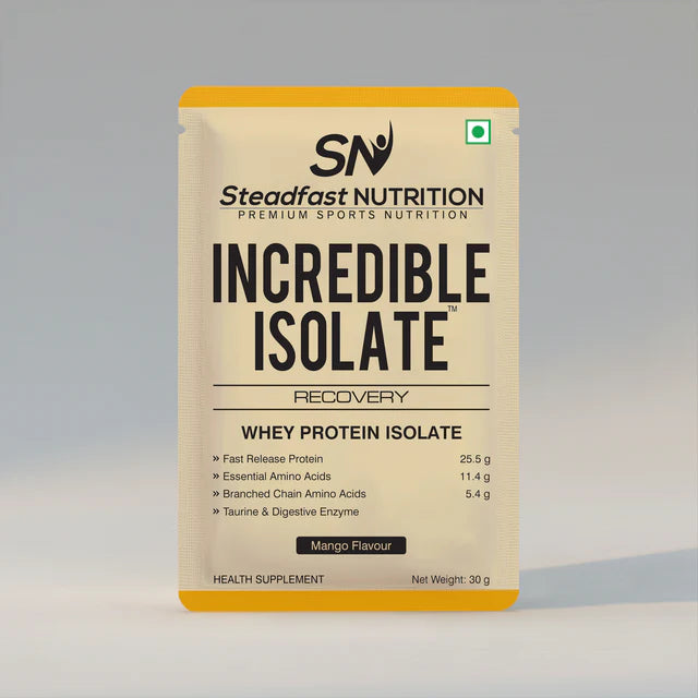 steadfast nutrition Incredible Isolate | Whey Protein Isolate 25g, with Digestive Enzyme and Taurine