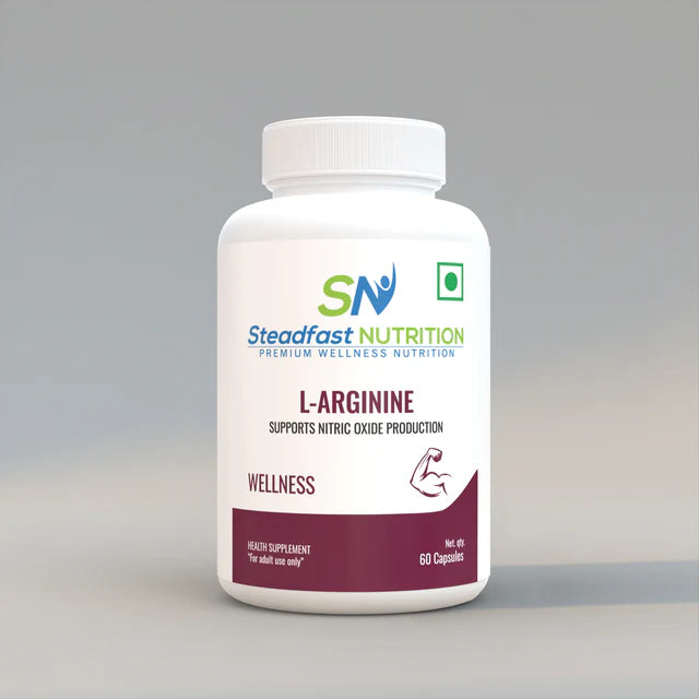 steadfast nutrition L- Arginine Supplement 500mg, 60 Capsules, Supports Nitric Oxide Production
