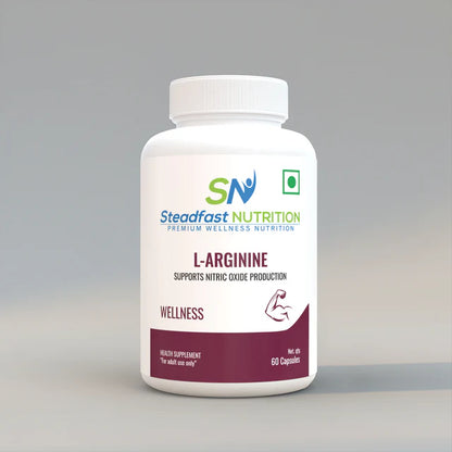steadfast nutrition L- Arginine Supplement 500mg, 60 Capsules, Supports Nitric Oxide Production
