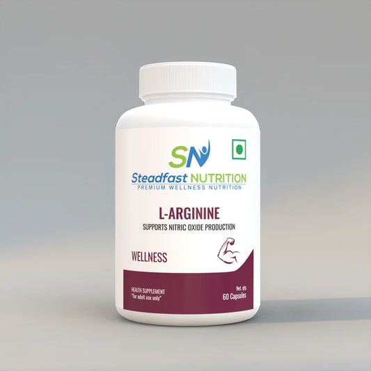 steadfast nutrition L- Arginine Supplement 500mg, 60 Capsules, Supports Nitric Oxide Production