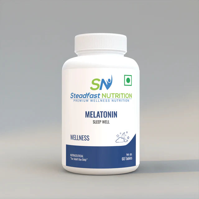 steadfast nutrition Melatonin 5mg Tablets, 60 Tablets, Promotes Better Sleep & Non Habit Forming