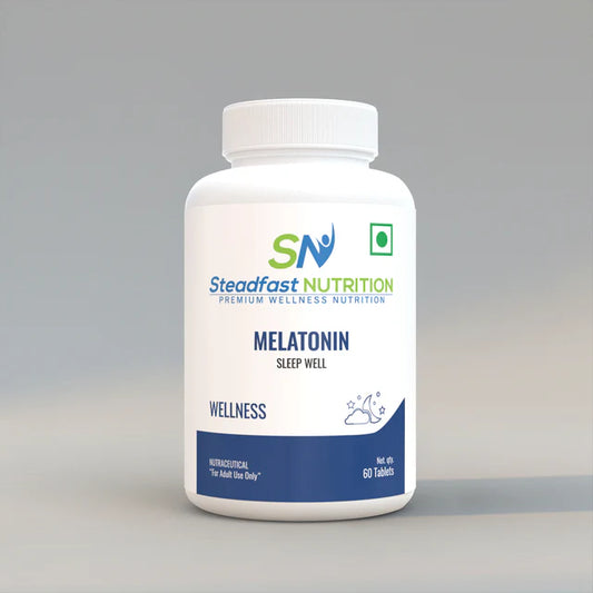 steadfast nutrition Melatonin 5mg Tablets, 60 Tablets, Promotes Better Sleep & Non Habit Forming
