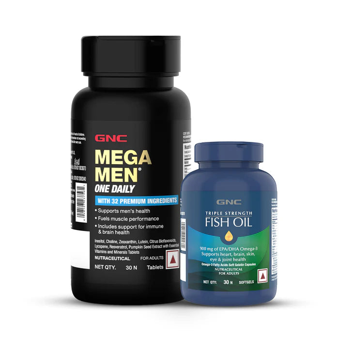 GNC Mega Men One Daily Multivitamin + Triple Strength Fish Oil