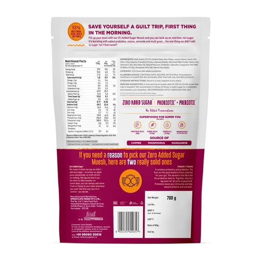 YogaBar No Added Sugar Muesli 700g