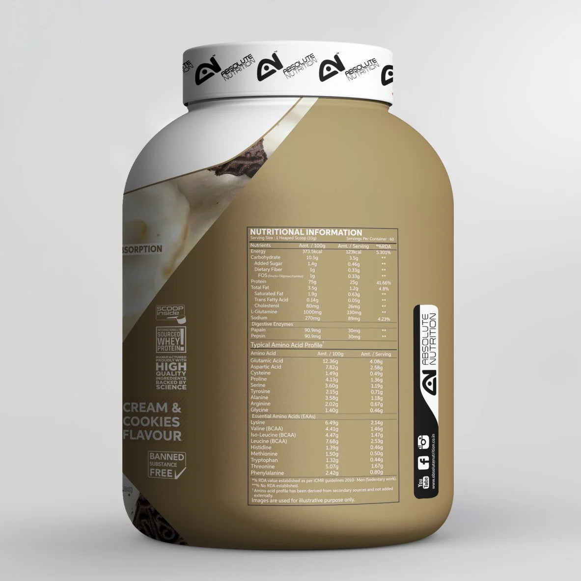 Absolute Nutrition Alpha Series Whey - 25g Protein per Serving