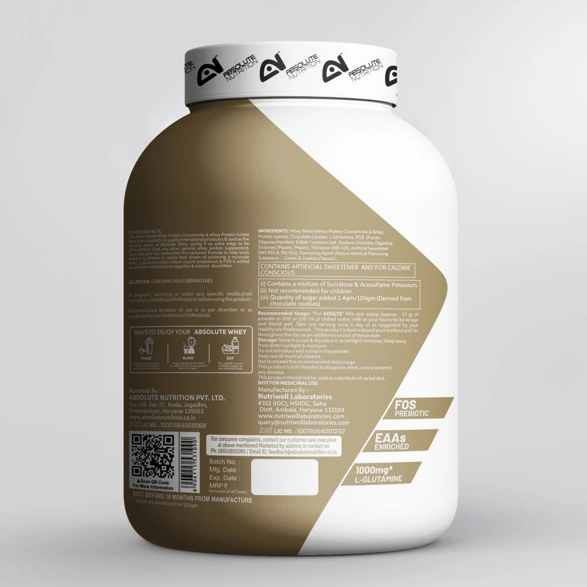 Absolute Nutrition Alpha Series Whey - 25g Protein per Serving