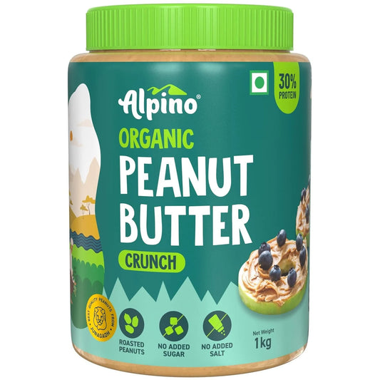 Alpino Organic Natural Peanut Butter | 30g Protein & Pure