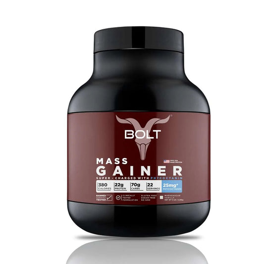 Bolt Mass Gainer Super-Charged | 25g Protein & Phycocyanin