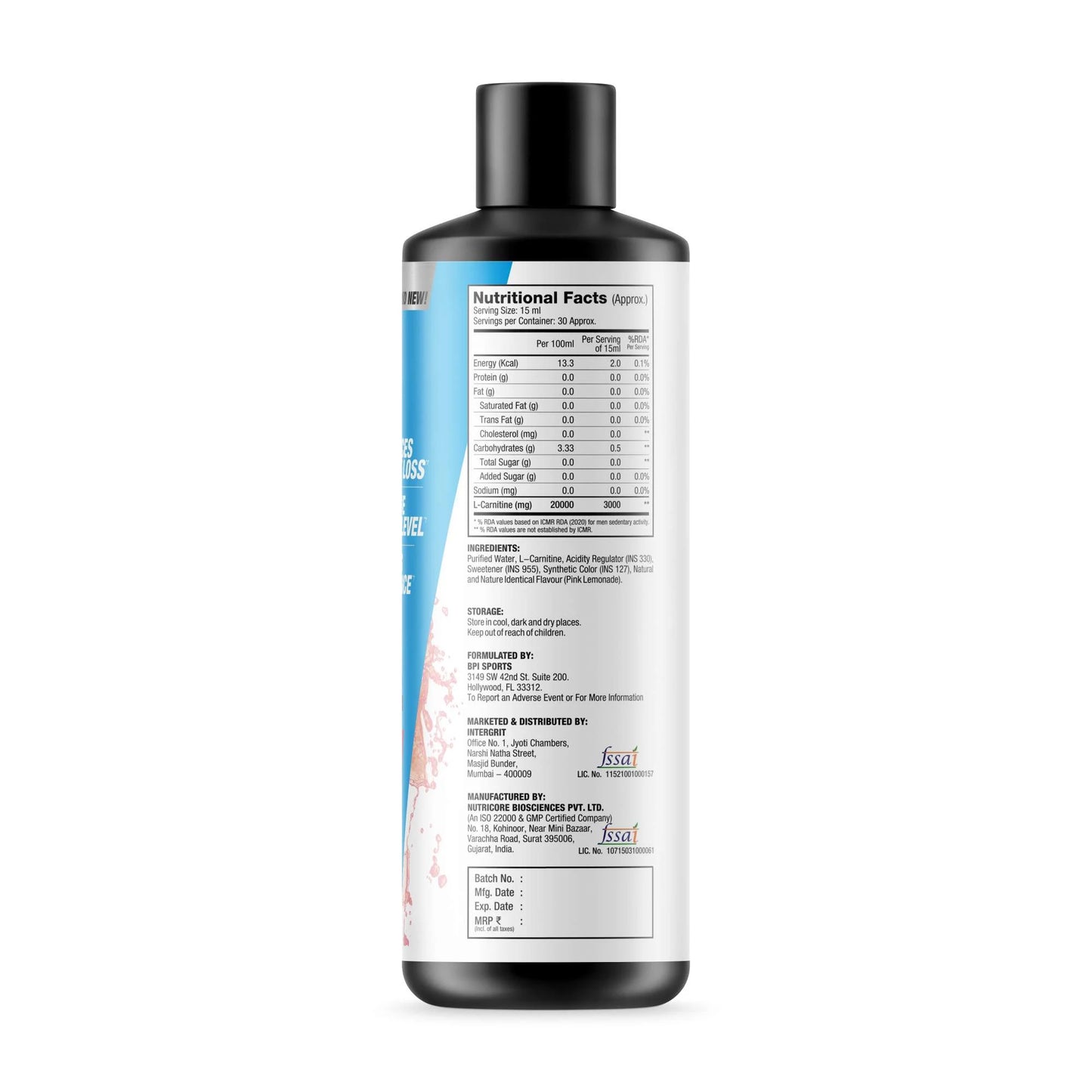 BPI Sports Liquid L-Carnitine | Boost Fat Burn & Energy