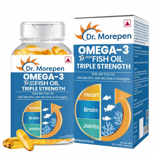 Dr. Morepen Omega 3 Triple Strength 1250mg Fish Oil