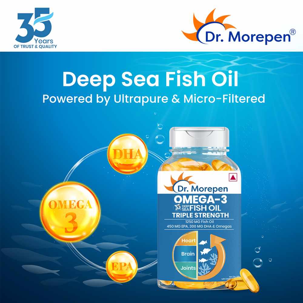 Dr. Morepen Omega 3 Triple Strength 1250mg Fish Oil