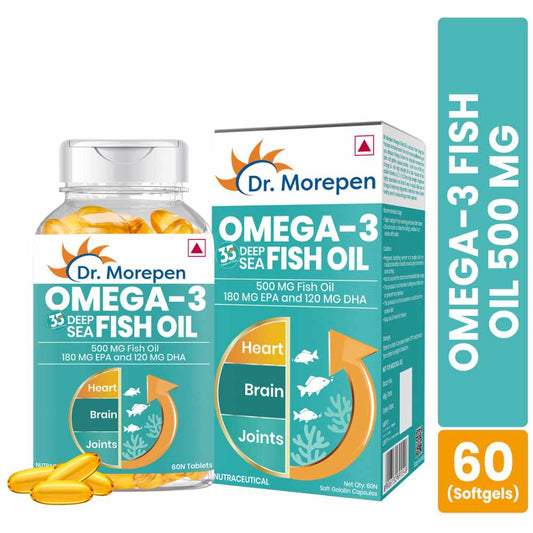 Dr. Morepen Omega 3 Fish Oil 500mg - Brain & Heart Health