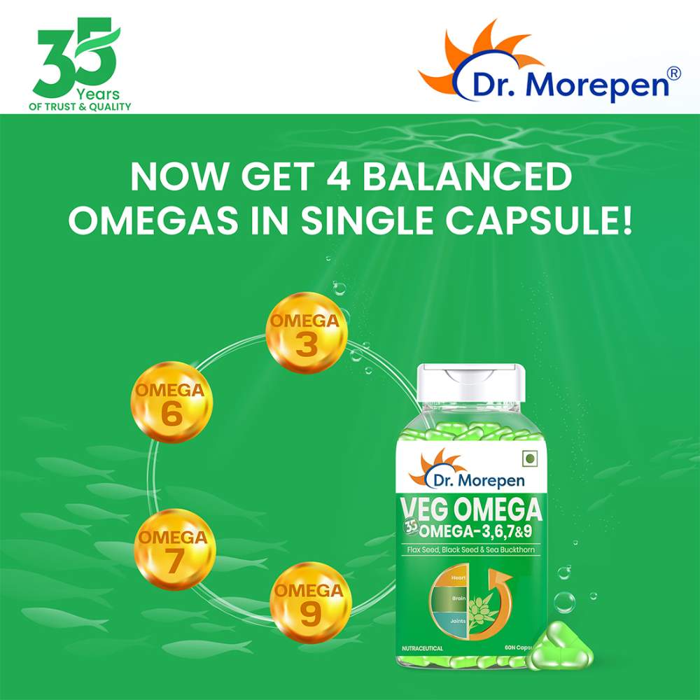Dr. Morepen Omega 3 6 7 9 Vegetarian Capsules 500mg