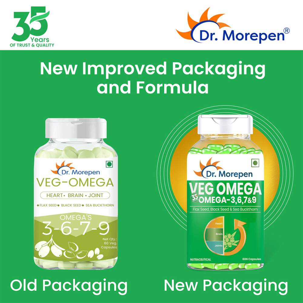 Dr. Morepen Omega 3 6 7 9 Vegetarian Capsules 500mg